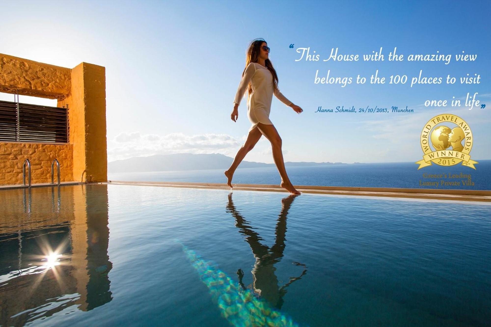 Beachfront Ravdoucha Epavlis Eleni Villa - Pool, Hot Tub, Gym, Sauna, Private Parking, Wifi 干尼亞 外观 照片