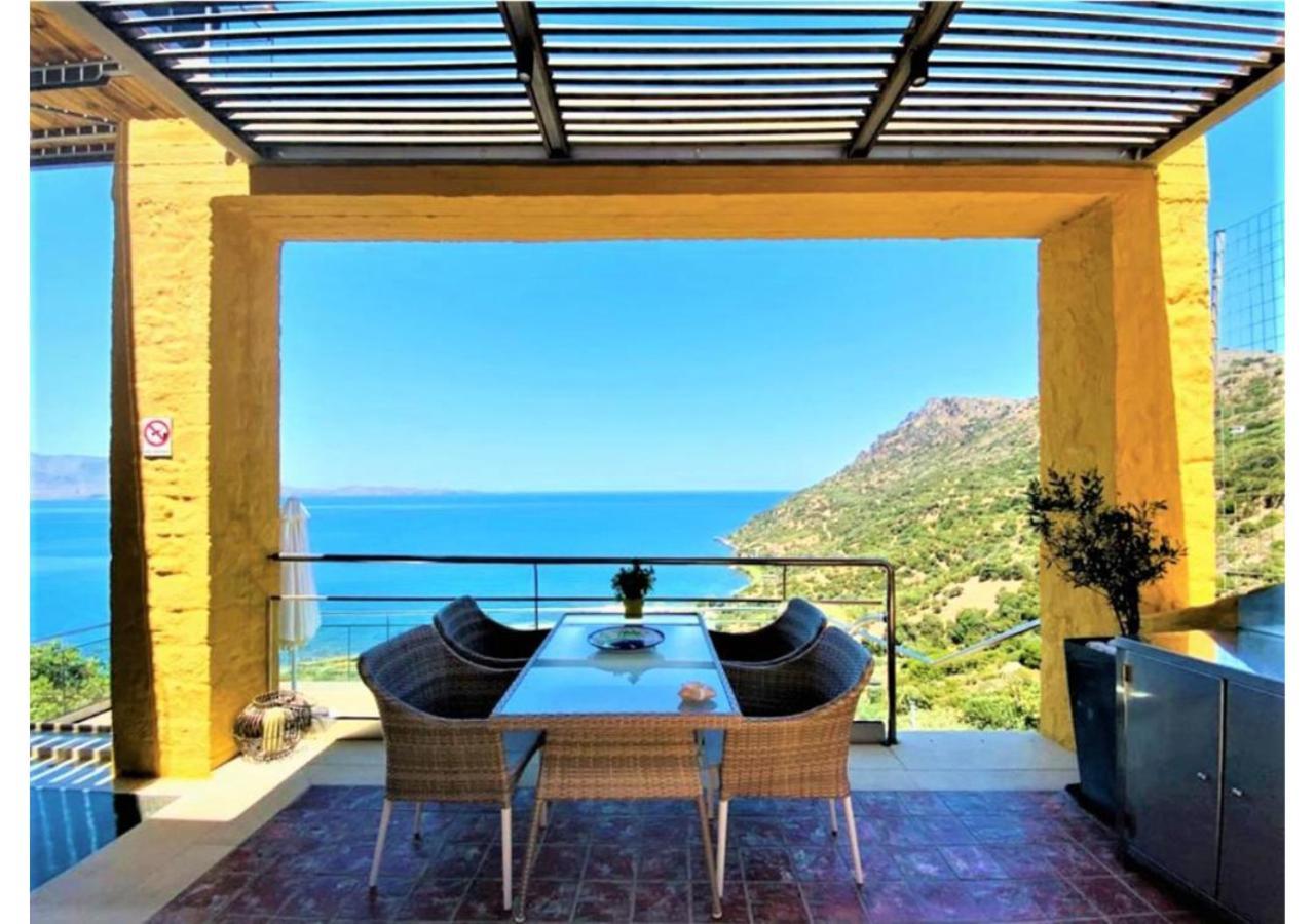 Beachfront Ravdoucha Epavlis Eleni Villa - Pool, Hot Tub, Gym, Sauna, Private Parking, Wifi 干尼亞 外观 照片